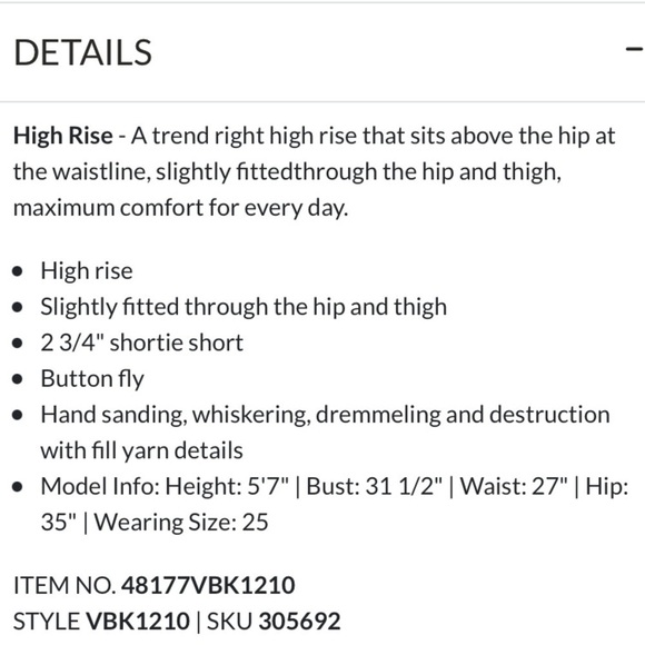 KanCan high rise stretch denim shorts size 27 - Picture 9 of 10